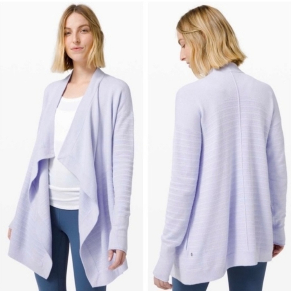 Lululemon Find Your Calm Serene Blue Wrap Cardigan